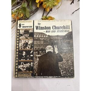 Sir Winston Churchill Man and Statesman - Castle Films #198 8mm Black & White
